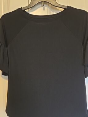 Worthington Black Short Sleeve Crewneck Top
